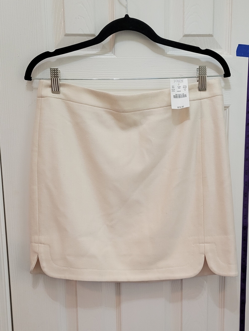 J. Crew Soft Cream Mini Skirt